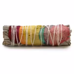 Smudge Stick – 7 Chakras Rose Petals Sage 10 cm (Chakra) | www.artisan-gifts.co.uk 1
