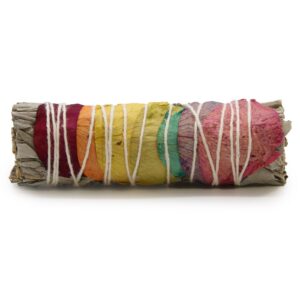 Smudge Stick – 7 Chakras Rose Petals Sage 10 cm (Chakra) | www.artisan-gifts.co.uk 1