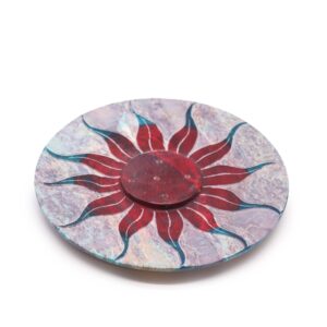 Soapstone Disc Incense Holder – Sun Flower (5 stick holder) | www.artisan-gifts.co.uk 1