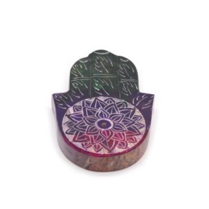 Soapstone Hamsa Incense Holder – Lotus Flower | www.artisan-gifts.co.uk 1
