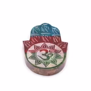 Soapstone Hamsa Incense Holder – OM | www.artisan-gifts.co.uk 1