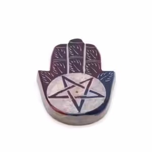 Soapstone Hamsa Incense Holder – Pentagon | www.artisan-gifts.co.uk 1