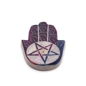 Soapstone Hamsa Incense Holder – Pentagon | www.artisan-gifts.co.uk 1