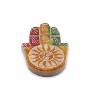 Soapstone Hamsa Incense Holder – Sun Face | www.artisan-gifts.co.uk 1