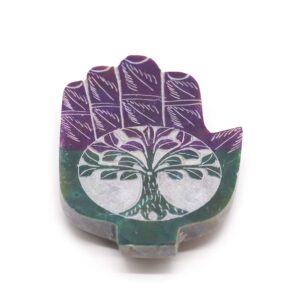 Soapstone Med Hamsa Incense Holder – Tree of Life | www.artisan-gifts.co.uk 1