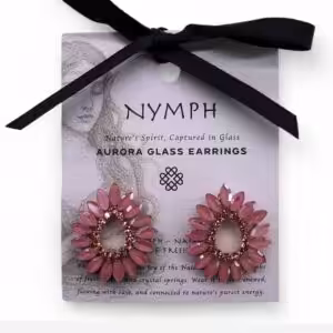 Soft Pink – Vintage Glass – Loop – Earrings | www.artisan-gifts.co.uk 1