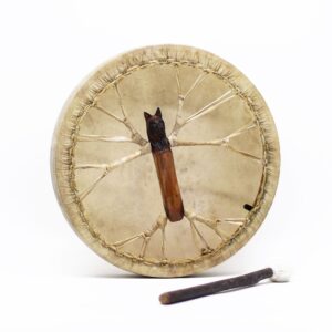 Spirit of the Wolf – Sharman Drum & Stick- Tunable – 40cm | www.artisan-gifts.co.uk 1