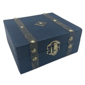 Square Tea Chest – Teal | www.artisan-gifts.co.uk 1