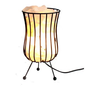 Tall Salt Rock Brazier, White Salt Chunks, Cable & Bulb | www.artisan-gifts.co.uk