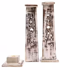 Tapered Incense Tower Washed Des2 – Mango Wood | www.artisan-gifts.co.uk 1