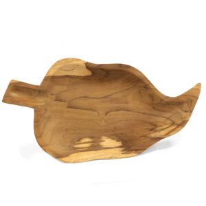 Teak Leaf Shaped Bowl – aprox 32cm | www.artisan-gifts.co.uk 1
