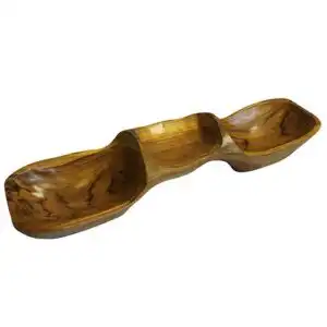 Teak Three Bowl Pyramid aprox 50cm | www.artisan-gifts.co.uk