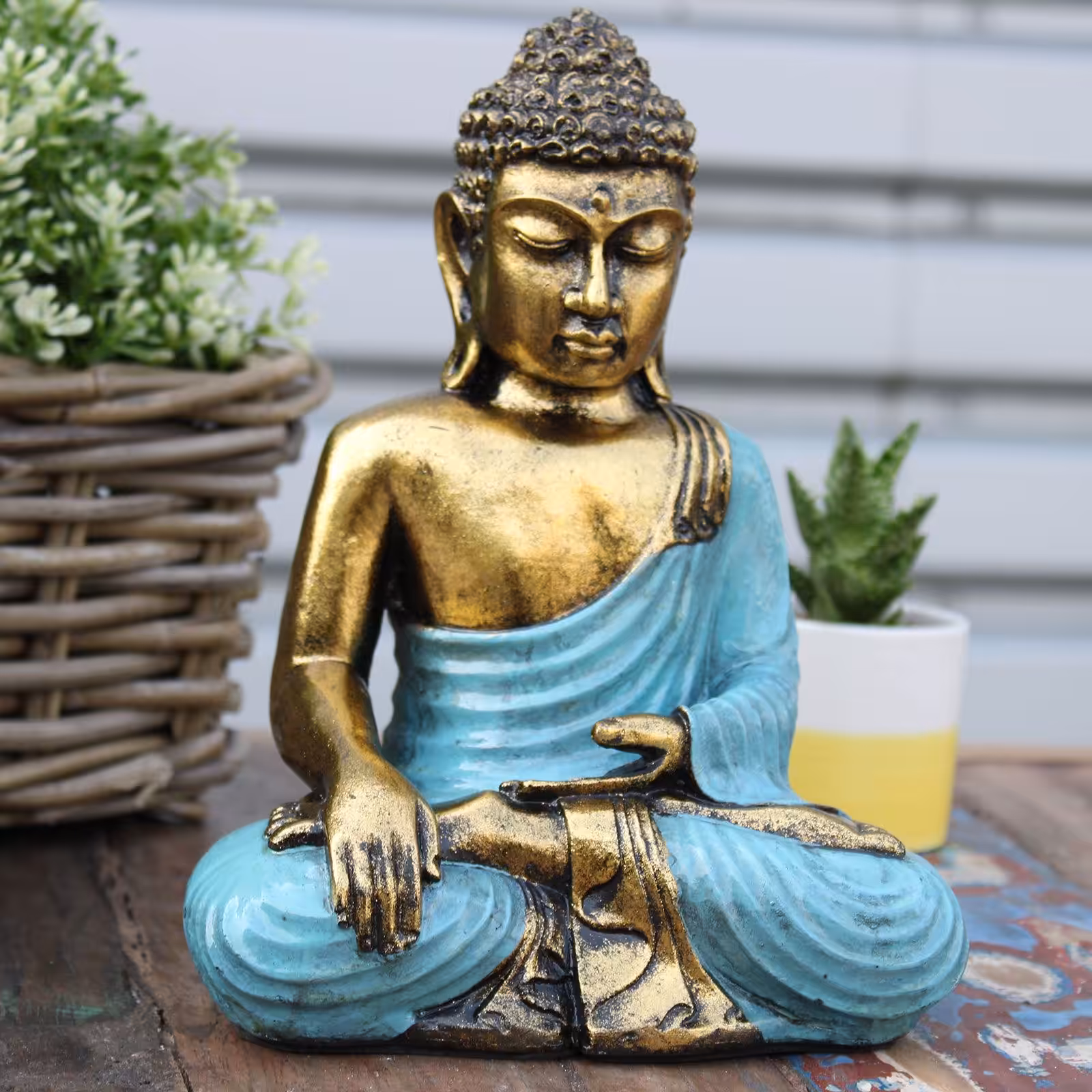Teal & Gold Buddha – Large | www.artisan-gifts.co.uk 6 Teal & Gold Buddha – Large | www.artisan-gifts.co.uk 5