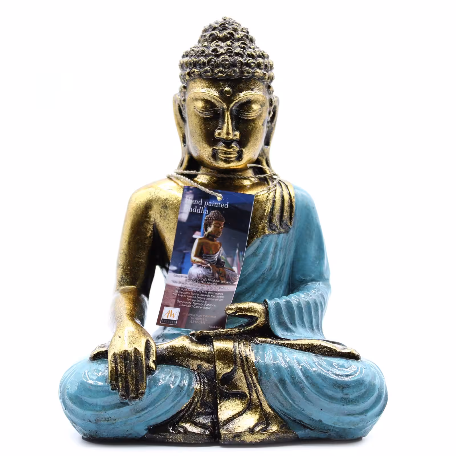 Teal & Gold Buddha – Large | www.artisan-gifts.co.uk 3 Teal & Gold Buddha – Large | www.artisan-gifts.co.uk 2