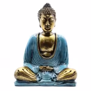 Teal & Gold Buddha – Medium | www.artisan-gifts.co.uk 1