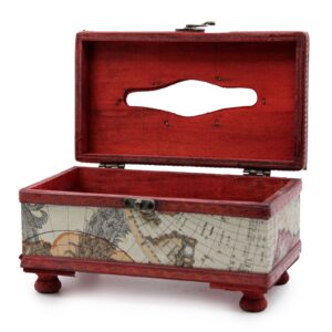 Tissue Box Old Map with Legs | www.artisan-gifts.co.uk 1