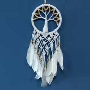 Tree of Life Dreamcatcher – Pure & Natural 16cm | www.artisan-gifts.co.uk 1