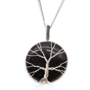 Tree of Life Gemstone Necklace – Black Onyx | www.artisan-gifts.co.uk 1