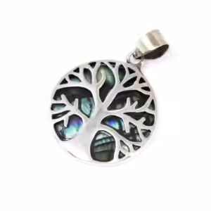 Tree of Life Silver Pendant 22mm – Abalone | www.artisan-gifts.co.uk 1