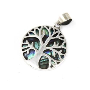 Tree of Life Silver Pendant 22mm – Abalone | www.artisan-gifts.co.uk 1
