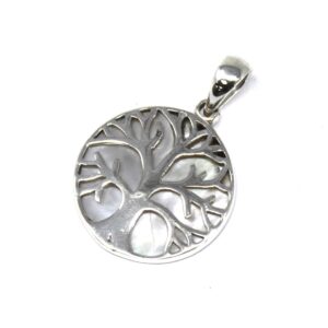 Tree of Life Silver Pendant 22mm – Mother of Pearl | www.artisan-gifts.co.uk 1