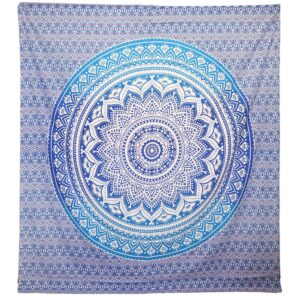 Wall Hanging / Beach Spread – Umrao Mandala – Blue | www.artisan-gifts.co.uk