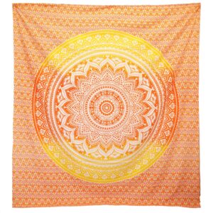 Wall Hanging / Beach Spread – Umrao Mandala – Orange | www.artisan-gifts.co.uk