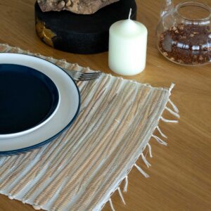 Water Hyacinth Natural Placemat – Natural Tiger with Fringe | www.artisan-gifts.co.uk