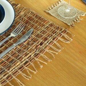 Water Hyacinth Natural Placemat – Robusta and Fringe | www.artisan-gifts.co.uk 1