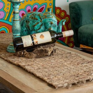 Water Hyacinth Table Runner – Robusta And Fringe – 150cm | www.artisan-gifts.co.uk