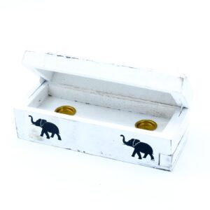 White Washed Incense Holder – Cone Smoke Box 15 cm | www.artisan-gifts.co.uk 1