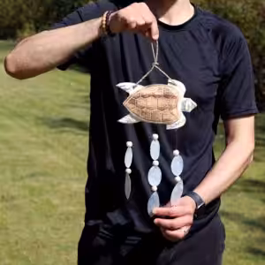 Whitewash Turtle Carving and Natural Copis Drop | www.artisan-gifts.co.uk 1