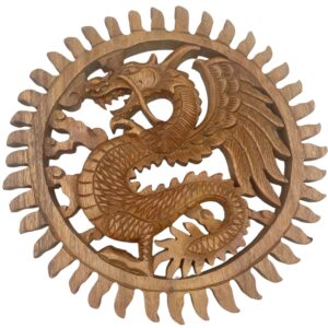 Winged Sun Dragon Plaque Carving – 30m | www.artisan-gifts.co.uk