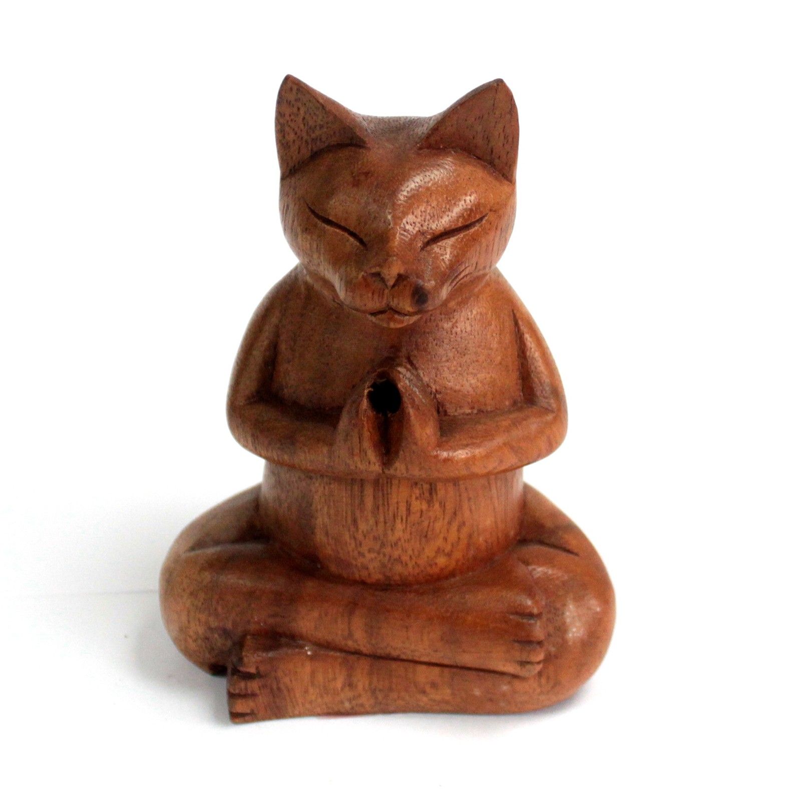 Wooden Carved Incense Burners – Med Yoga Cat | www.artisan-gifts.co.uk 5 Wooden Carved Incense Burners – Med Yoga Cat | www.artisan-gifts.co.uk 4