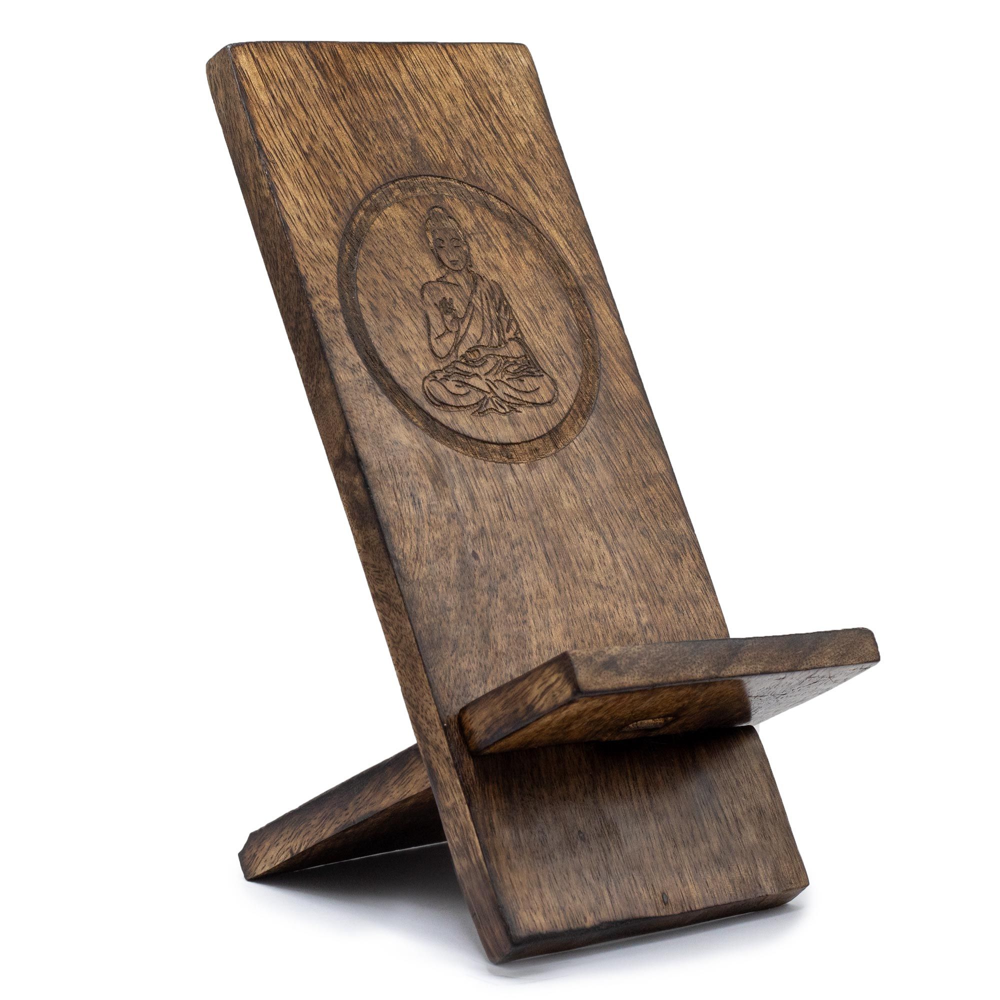 Wooden Carved Phone Stand – Buddha | www.artisan-gifts.co.uk 2 Wooden Carved Phone Stand – Buddha | www.artisan-gifts.co.uk 1