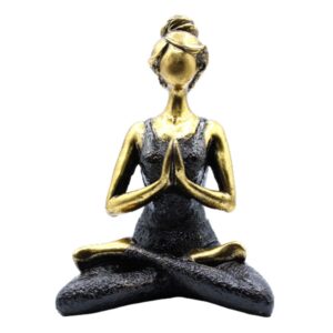 Yoga Lady Figure –  Bronze & Black 24cm | www.artisan-gifts.co.uk 1