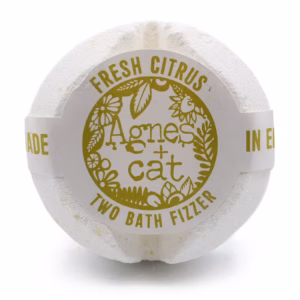 Agnes + Cat Bath Fizzer – Fresh Citrus | www.artisan-gifts.co.uk 1