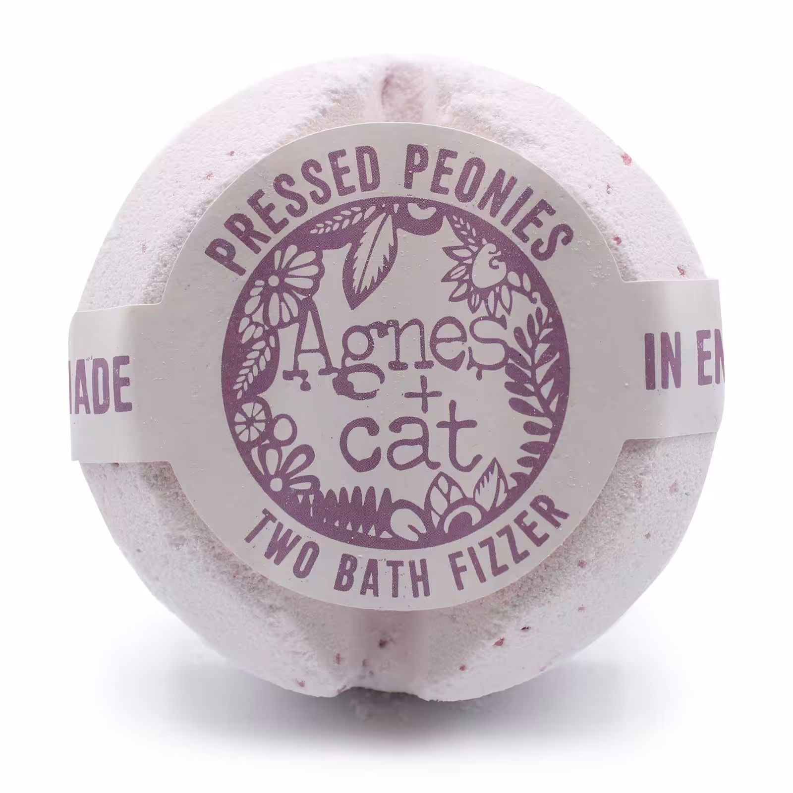 Agnes + Cat Bath Fizzer – Pressed Peonies | www.artisan-gifts.co.uk 2 Agnes + Cat Bath Fizzer - Pressed Peonies