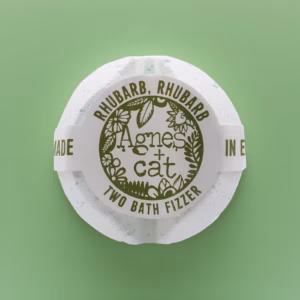 Agnes + Cat Bath Fizzer – Rhubarb Rhubarb | www.artisan-gifts.co.uk 1