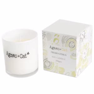 Agnes  + Cat Votive Candle - Fresh Citrus
