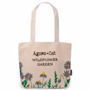 Agnes + Cat Wildflower Garden Tote Bag - Purple Flowers
