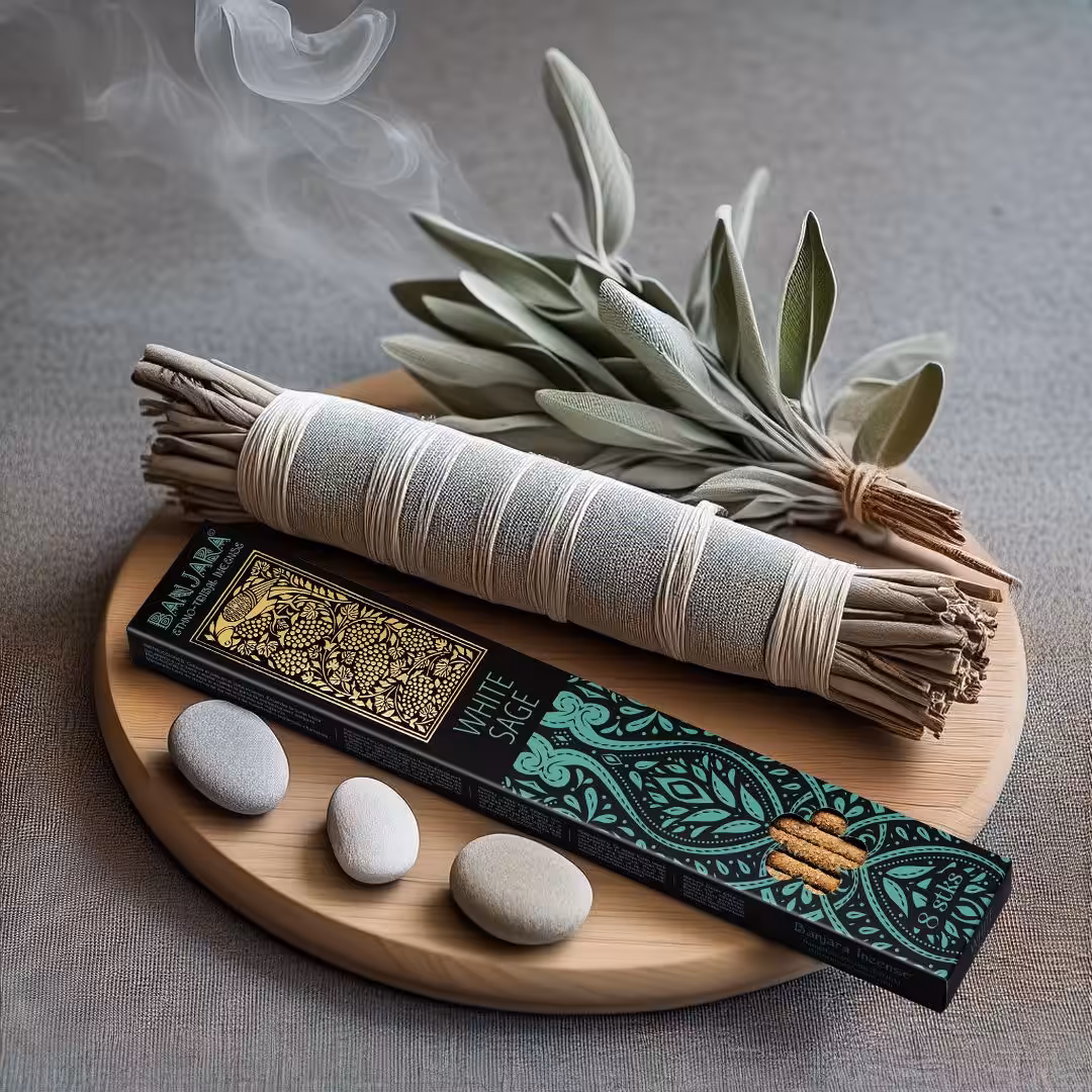 Banjara Extra Long Smudge Stick – White Sage | www.artisan-gifts.co.uk 2 Banjara Extra Long Smudge Stick - White Sage