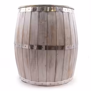 Beer Barrel Table - Whitewash
