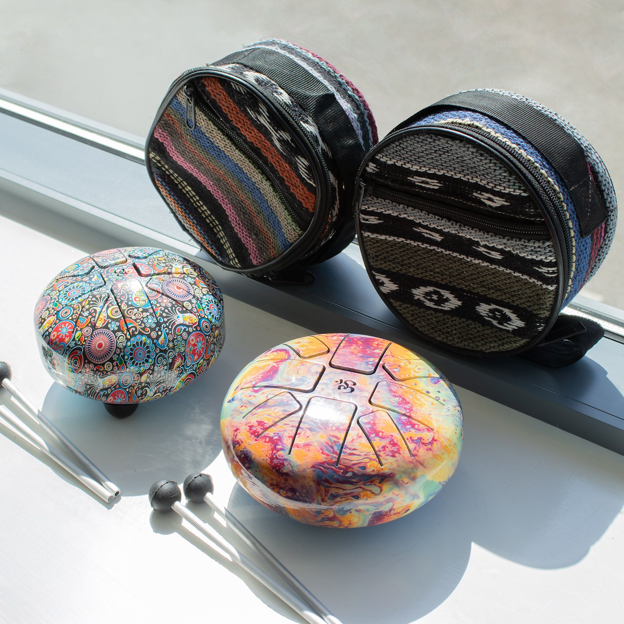 Small Hapi Drum Psychedelic- 13x9cm | www.artisan-gifts.co.uk 7 Small Hapi Drum Psychedelic- 13x9cm - Image 6