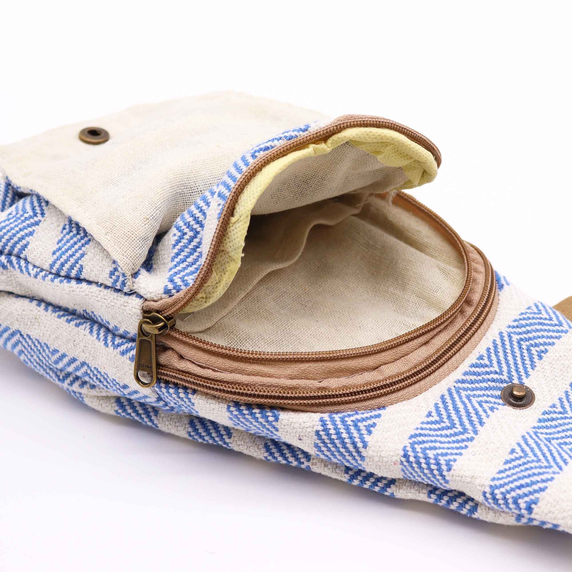 Body Cross Bag Natural Cotton – Blue & White | www.artisan-gifts.co.uk 4 Body Cross Bag Natural Cotton – Blue & White | www.artisan-gifts.co.uk 3