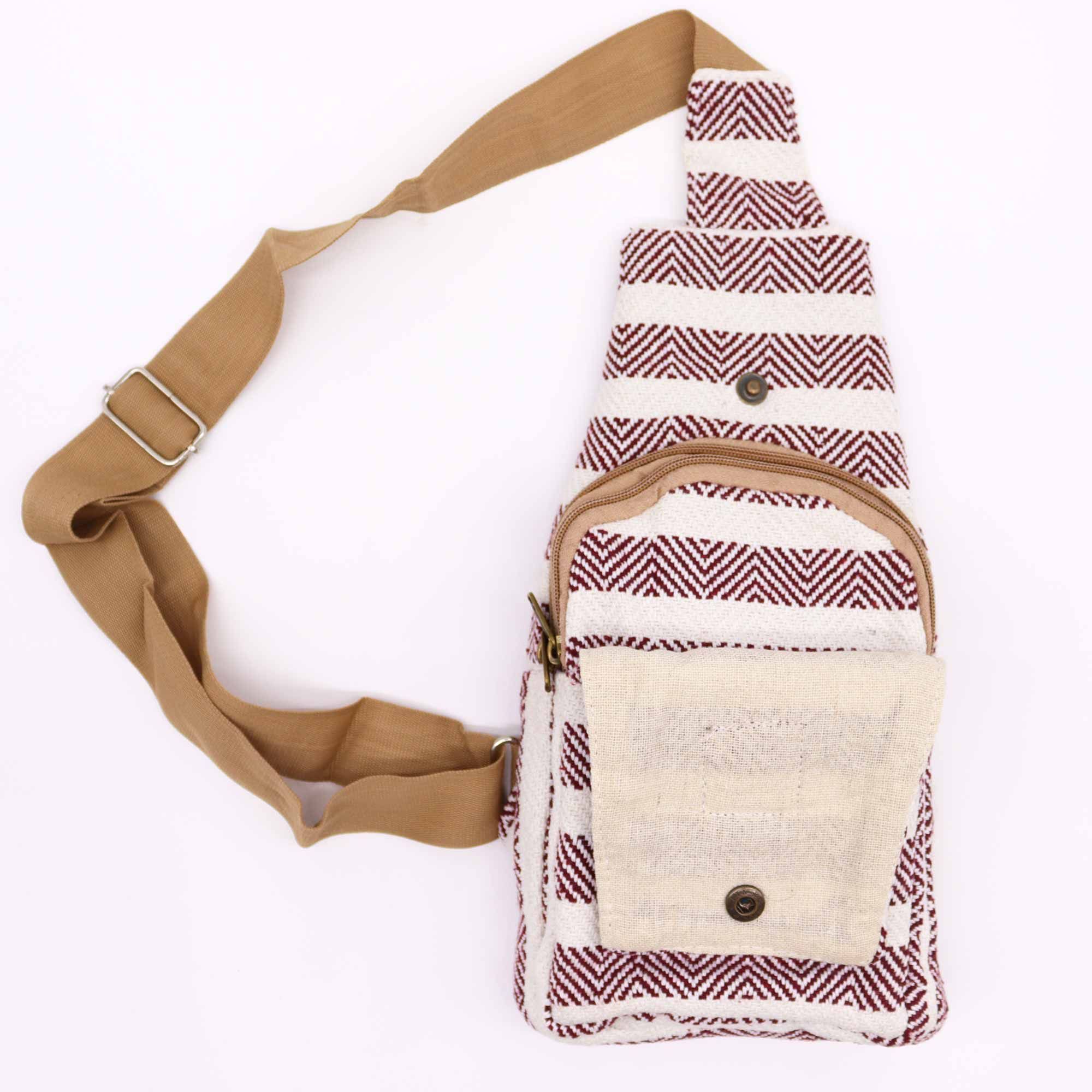 Body Cross Bag Natural Cotton – Burgundy & White | www.artisan-gifts.co.uk 3 Body Cross Bag Natural Cotton – Burgundy & White | www.artisan-gifts.co.uk 2