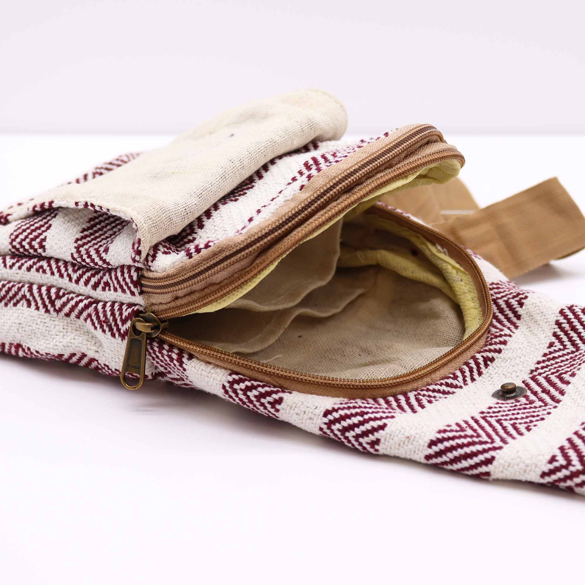 Body Cross Bag Natural Cotton – Burgundy & White | www.artisan-gifts.co.uk 5 Body Cross Bag Natural Cotton – Burgundy & White | www.artisan-gifts.co.uk 4