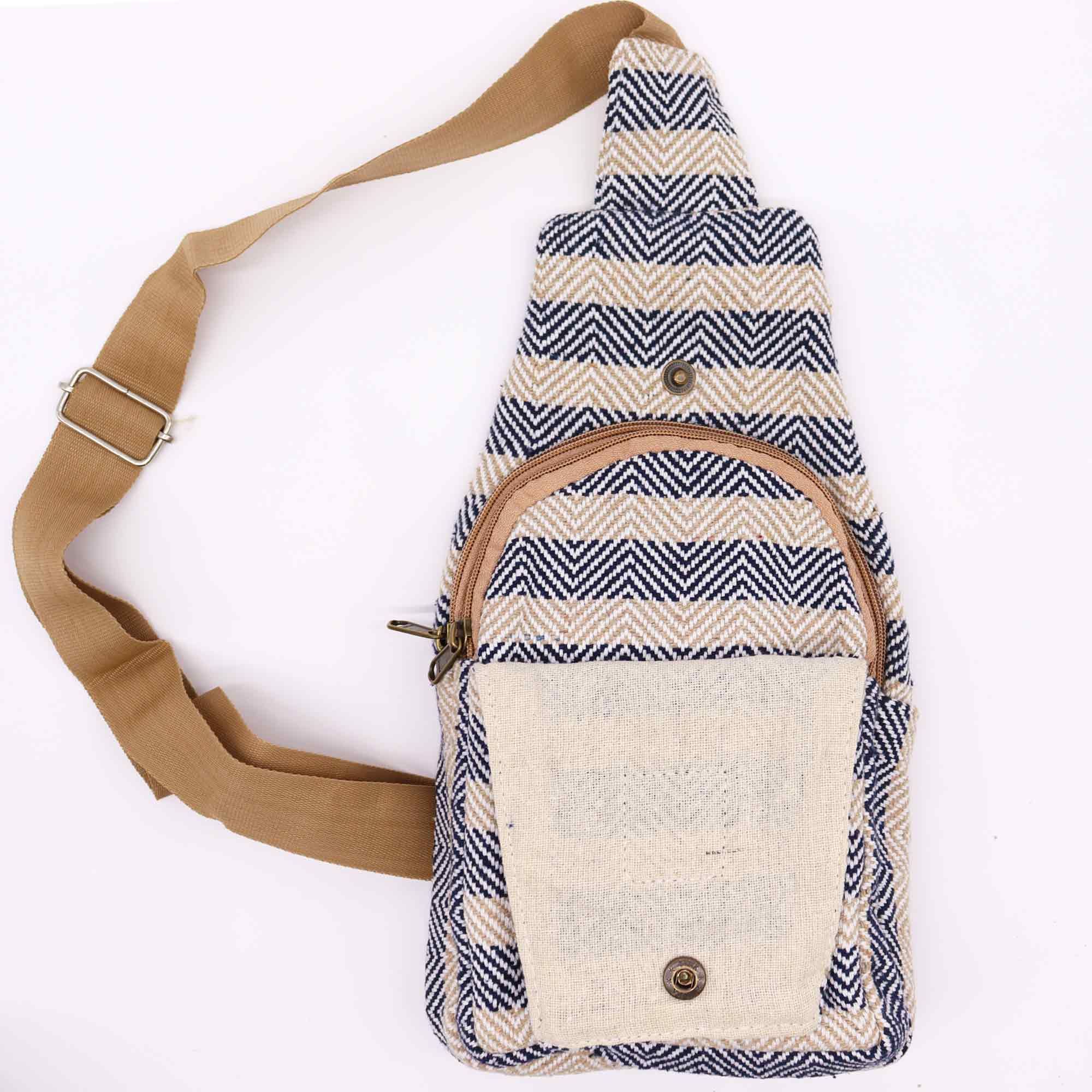 Body Cross Bag Natural Cotton – Tan & Navy | www.artisan-gifts.co.uk 3 Body Cross Bag Natural Cotton – Tan & Navy | www.artisan-gifts.co.uk 2