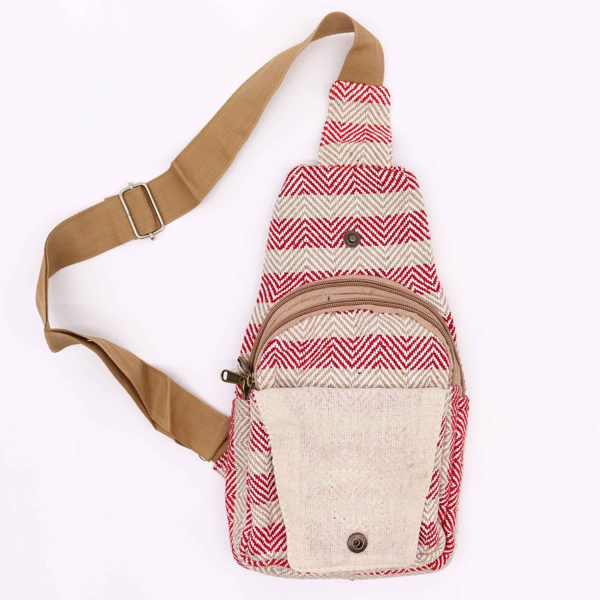 Body Cross Bag Natural Cotton – Tan & Pink | www.artisan-gifts.co.uk 3 Body Cross Bag Natural Cotton – Tan & Pink | www.artisan-gifts.co.uk 2
