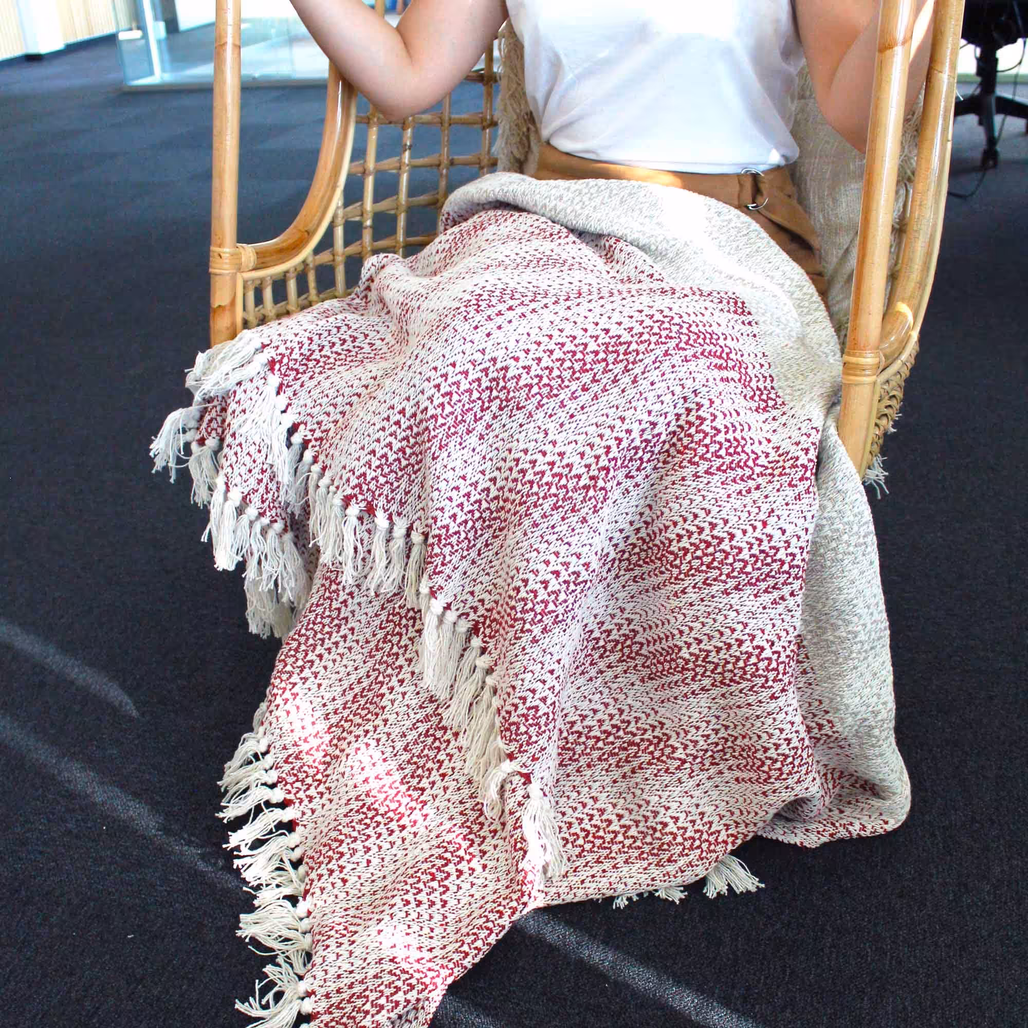 Boho Comfort Throws – Ruby Two Tone | www.artisan-gifts.co.uk 7 Boho Comfort Throws - Ruby Two Tone - Image 6